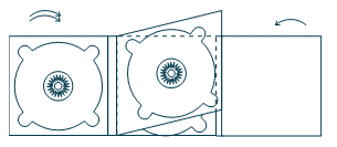 DigiPack_DP4-01M Estuche 4CD Digipack 3 palas DP4 01M