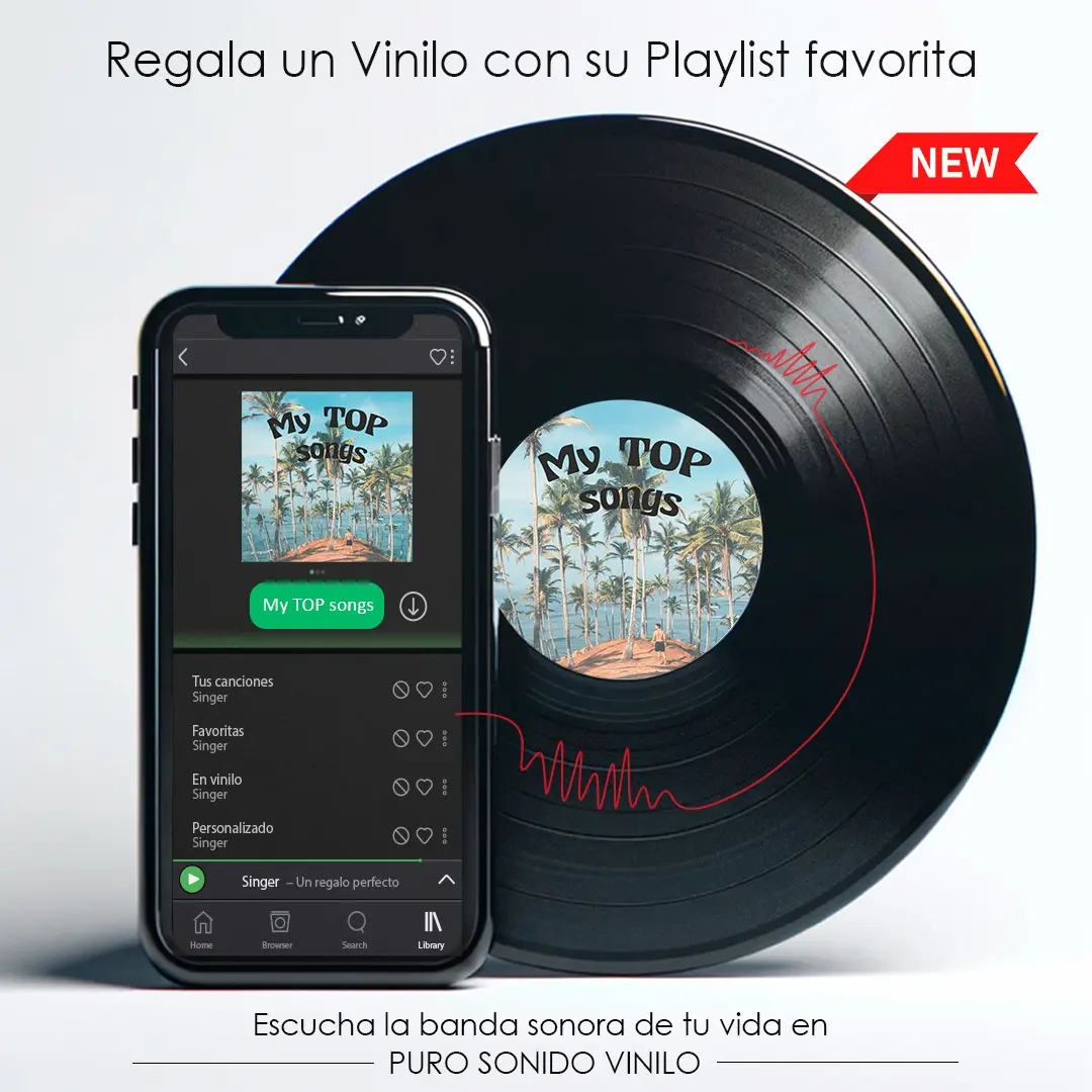 Disco de Vinilo personalizado a la unidad Crea tu vinilo personalizado con tu música